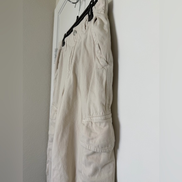 Free People Baggy Utility Cargo Pants Size 8 Beige Boho Gorpcore Wide Leg - Picture 3 of 9